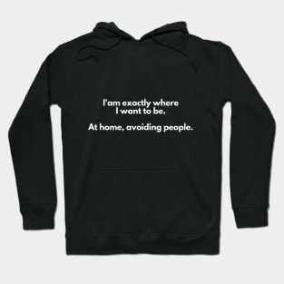 I'm exactly where I want to be - funny | introvert Hoodie
